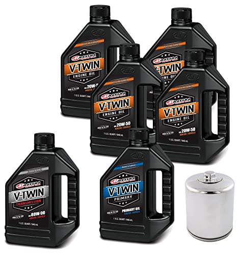 Maxima Racing Oils 90-069016C Chrome Maxima 90-069016C Evolution Mineral 20W-50 Chrome Filter Complete Oil Change Kit, 6 quart, 1 Pack