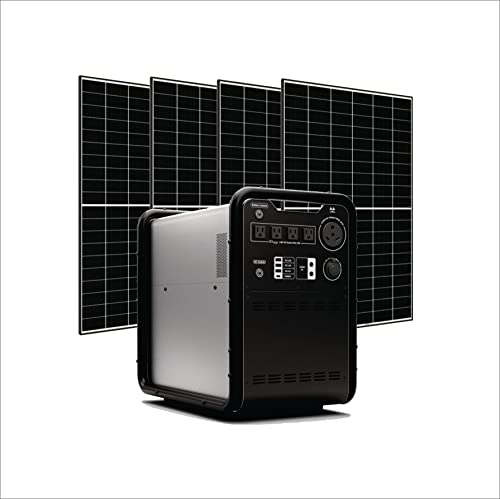 Complete Kit Solar Power Station 4500Wh Lithium Battery 3000W rated output 1500W Solar Power All-in-one Plug n Play Solar Generator