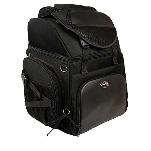Milwaukee Performance SH689 Black Large Nylon Sissy Bar Bag with Back Pack Straps