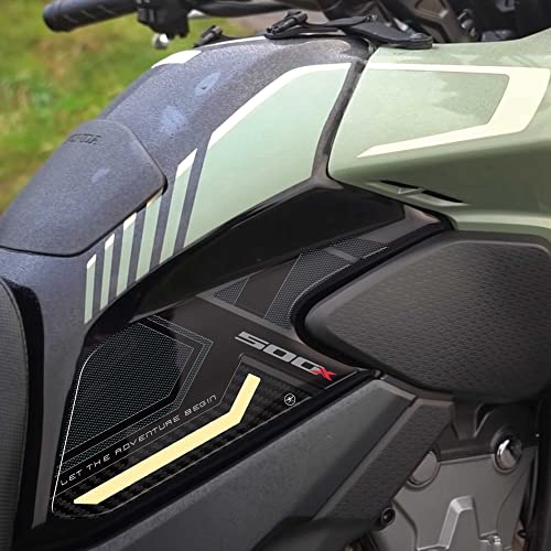 Labelbike 3D STICKERS TANK SIDE PROTECTIONS COMPATIBLE WITH HONDA CB500X FROM 2022 Beige