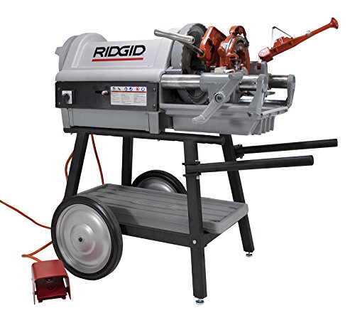 RIDGID 1224 Pipe Threader 26092 with Dies Die Heads Universal Cart & Oil (Renewed)