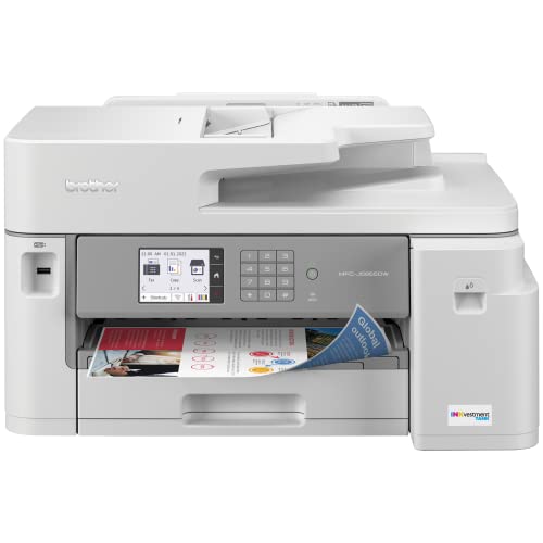 Brother MFC-J5855DW INKvestment Tank Color Inkjet All-in-One Printer with up to 1 Year of Ink in-box1 and to 11 x 17 Printing Capabilities