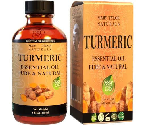 Turmeric Essential Oil (4 oz), Premium Therapeutic Grade, 100% Pure and Natural, Perfect for Aromatherapy, Diffuser, DIY by Mary Tylor Naturals