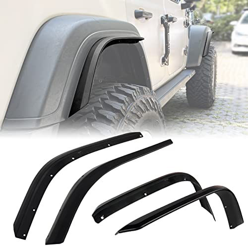 Z8 fender flares Compatible with 2018-2023 Jeep Wrangler JL & JLU Unlimited & 4XE 2/4 Doors 4PCS(Front & Rear),Installed on the original Fender Flares(Only Fit Low Clearance Fender Flares)