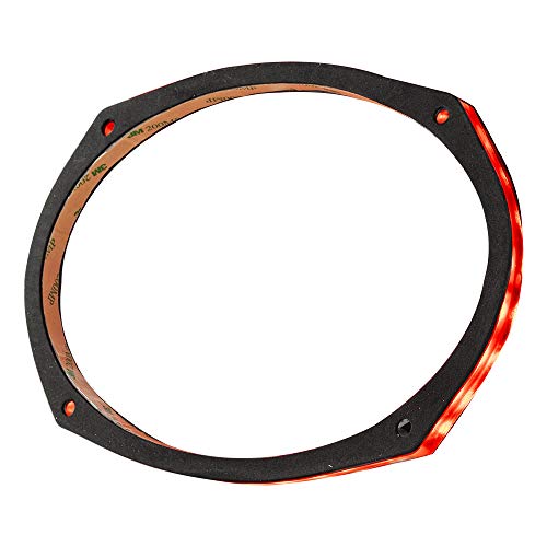 DS18 LRING69 Speaker Grill Ring - Fits 6X9 Speaker, RGB LED Lighting, Acrylic Ring, Marine Watertight Seal, Compatible with RGB Remote Module - One Ring