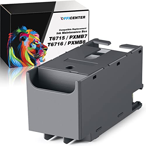 OFFICENTER T6715 T6716 Ink Maintenance Box for Workforce Pro WF-3820 WF-4820 EC-4020 WF-4830 WF-4720 WF-4834 WF-4734 WF-4730 WF-4740 ET-8700 EC-4030 WF-M5799 WF-C5710 WF-M5299 WF-C5290 Printer