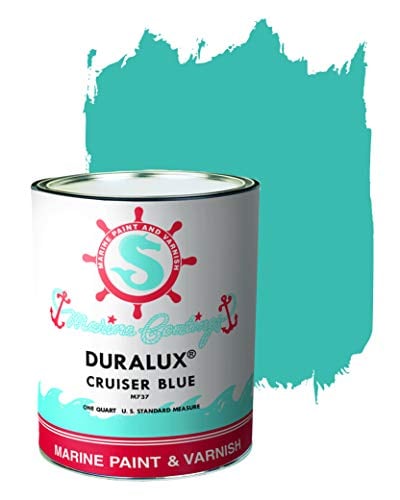 DURALUX Marine Enamel, Cruiser Blue, 1 Quart, Topside Paint for Boats and Other Onshore or Offshore Marine Maintenance Applications, Adheres to Steel, Metal, Wood, Fiberglass & Aluminum
