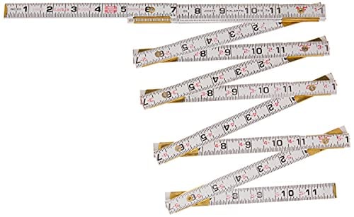 Crescent Lufkin 5/8" X 6' Red End Engineer's Scale Wood Rule - 1066DN , White
