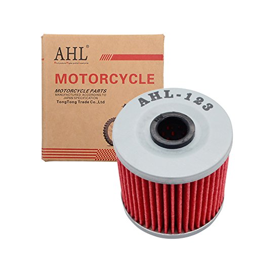 AHL 123 Oil Filter for Kawasaki KLR250 KLR 250 1985-2005,KLR650 KLR 650 CAMO 650 2016-2017,KLX250 KLX 250 1979-1980,KSF250 KSF 250 MOJAVE 250 2004,KLT250 KLT 250 1982-1985,KL600 KL 600 1984-1990