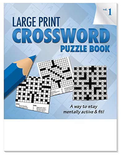 ZOCO - Large Print Crossword Puzzle Books in Bulk (25 Pack) - Games for The Visually Impaired and Seniors - Gifts for Nursing Home Residents (VOL. 1)