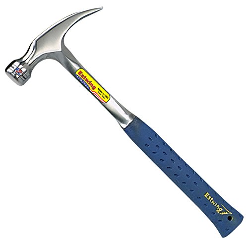 ESTWING Framing Hammer - 22 oz Straight Rip Claw with Smooth Face & Shock Reduction Grip - E3-22SR