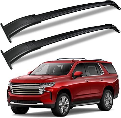 Heavy Duty 220lbs Roof Rack Cross Bars Compatible with 2015-2020 Chevrolet Suburban & Tahoe, GMC Yukon & Yukon XL, Cadillac Escalade & Escalade ESV, Aluminum Roof Rails Crossbars All Metal