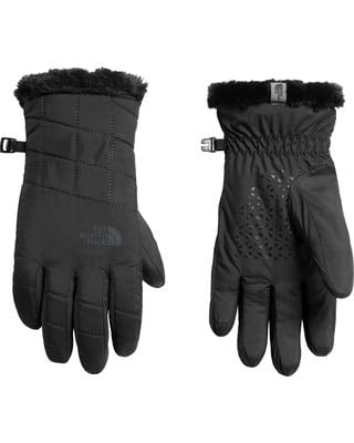 The North Face New Women's Mossbud Swirl High Loft Fleece Gloves Small Black