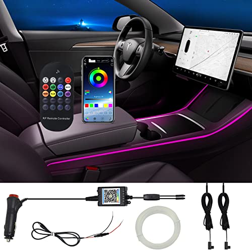 Tesla Model 3 Model Y Interior car Lights, RGB Neon Light Kits with APP and Remote Control, Tesla Ambient Lighting Accessories