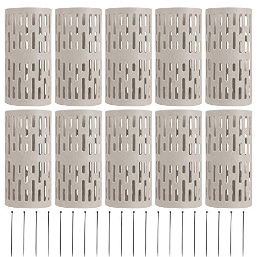 10 Pack Plastic Tree Trunk Protectors, Easy Flexible Tree Guards with 20pcs Zip Ties, Expandable Nursery Mesh Tree Bark Plant Protector for Preventing Tree Trunk from Trimmers Mowers Rodents