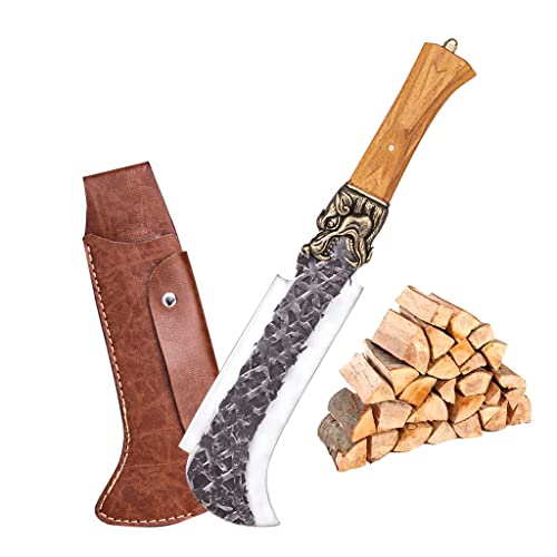 Billhook Sickle , Axe Machete for Camping, Fishing, Hunting, AgricultureBushcraft - Multi-Use Machete Axe with Belt Sheath