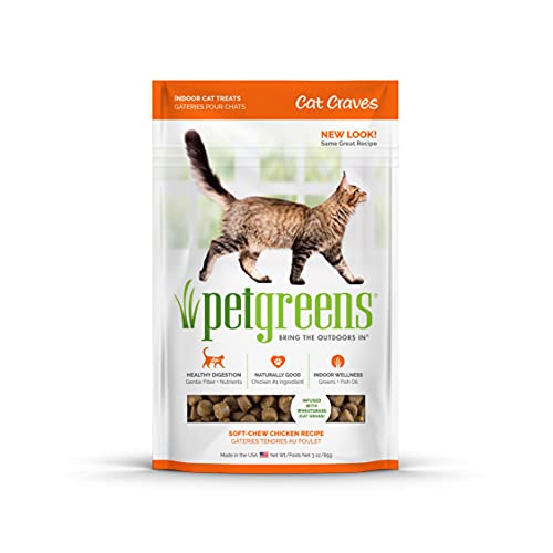 Pet Greens Semi-Moist Cat Craves Treats , Chicken flavor, 3 Oz