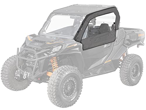 SuperATV Primal Soft Cab Enclosure Upper Doors for 2021+ Can-Am Commander 1000R DPS / 1000R XT / 1000R XTP | Resistant to Water and Abrasions | Snaps Hold Windows Open for More Airflow | USA Made!