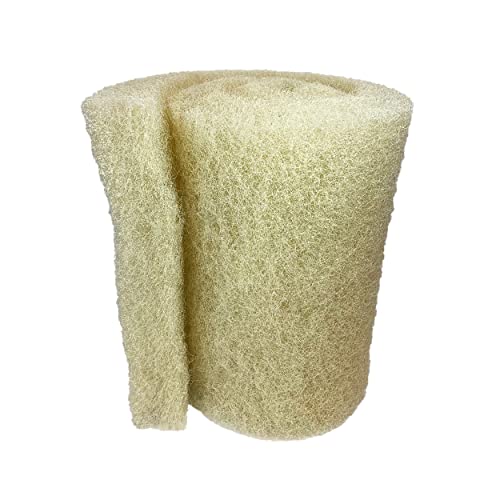 Aquatic Experts Cream COARSE Pond Filter Pad - 2 inch Thick - Bulk Roll Water Garden Filter Pond Media - Made in USA (12" x 36")