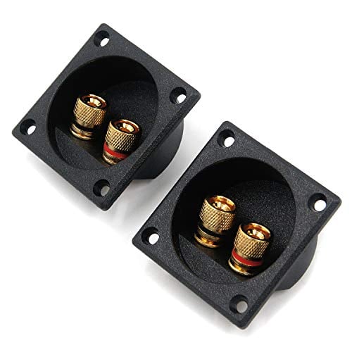 MY MIRONEY 2-Way Speaker Box Terminal Binding Post Cup 2.2" Speaker Box Terminal Cup Home Stereo Screw Cup Connectors Pack of 2