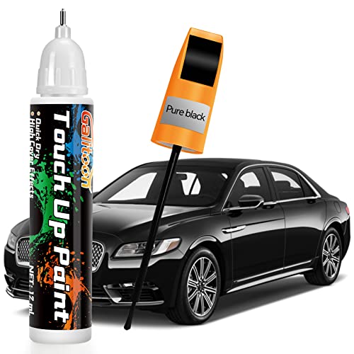 Touch Up Paint for Cars, Automotive Black Paint Scratch Repair Two-In-One Touch Up Paint Pen, Quick and Easy Solution to Repair Car Paint Minor Scratches 0.4 fl oz
