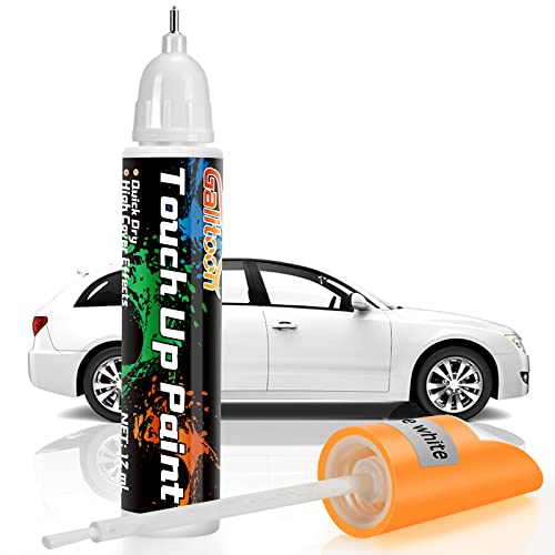 Touch Up Paint for Cars, Automotive White Paint Scratch Repair Two-In-One Touch Up Paint Pen, Quick and Easy Solution to Repair Car Paint Minor Scratches 0.4 fl oz
