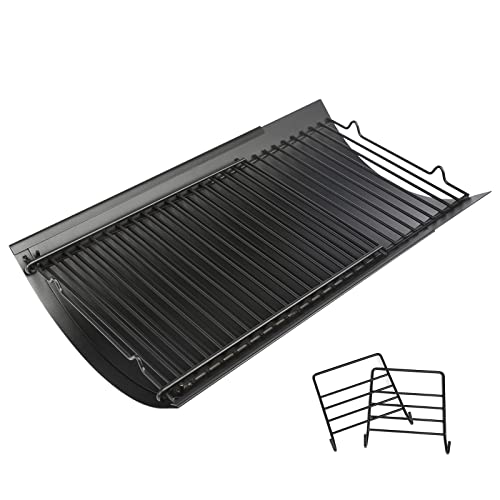 Uniflasy 23.62" to 35.43" Adjustable Ash Pan/Drip Pan fit Char-griller 1224 1324 2121 2222 2123 E1224 Charcoal Grills,Oklahoma Joes Charcoal Grills,Royal Gourmet Charcoal Grill CC1830F