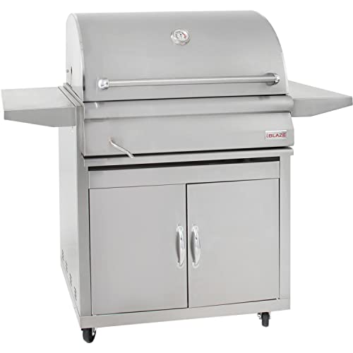 Blaze 32-inch Charcoal Grill with Adjustable Charcoal Tray (BLZ-4-CHAR-BLZ-4-CART), Freestanding