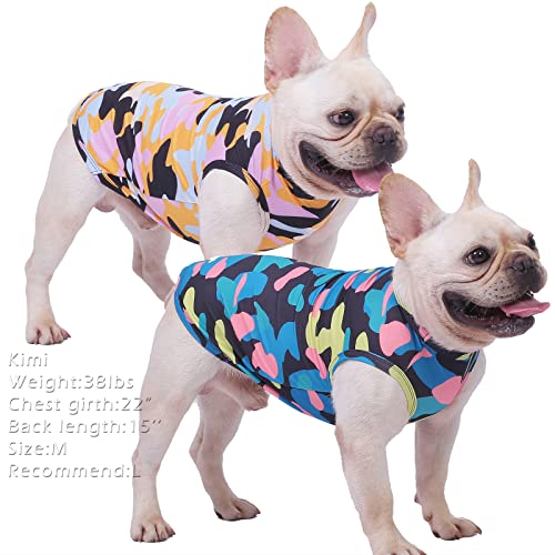 Uadonile Dog Cooling Shirts,Wettable for a Cool Experience,Dog Sunscreen,Mesh UV Shirt Sun T Shirt,Quick Dry Dog Shirt,for Beach Seaside,Small Medium Large Breed,Good Gifts for Girl Boy Dog,2pack