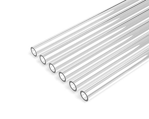 PrimoChill 10mm ID x 14mm OD Rigid PETG Tubing - 750mm Length (RTP14M-630), Made with Premium Materials, Excellent Beginner Hardline for PC Watercooling, Made in the USA - 6 Pack - Clear