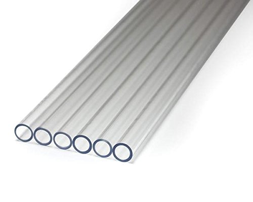 PrimoChill 3/8in. ID x 1/2in. OD Rigid PETG Tubing - 30 inches in Length (RTP12-630), Made with Premium Materials, Excellent Beginner Hardline for PC Watercooling, Made in the USA - 6 Pack - Clear