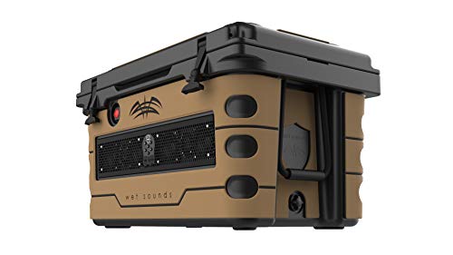 Wet Sounds Stealth SHIVR-55-BLK Black High Output Audio Cooler Speaker System + Full Gator Step Kit - Whiskey Over Black