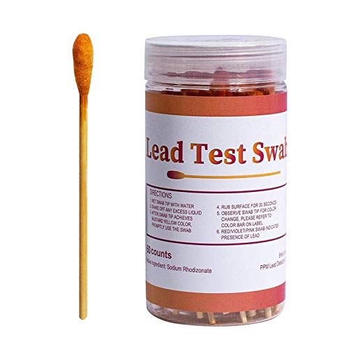 Lead Paint Test Kit with 60 Pcs Test Swabs, with 40 Pcs Test Swabs for All Painted Surfaces, Ceramics, Dishes, Metal, Wood, Get Precise Result Within 30 Seconds