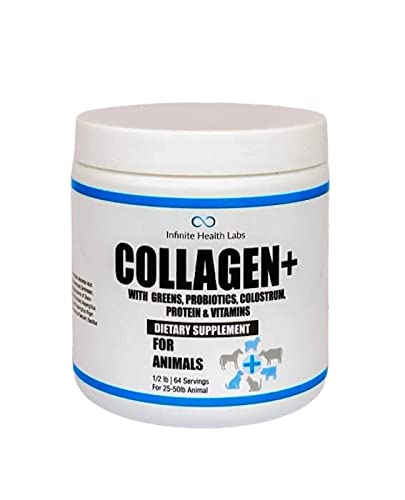 Collagen+ Ultimate Dog or Cat Food Topper with Greens Probiotics Enzymes Colostrum Glucosamine Omegas Supports Healthy Joints Energy Digestion Immunity
