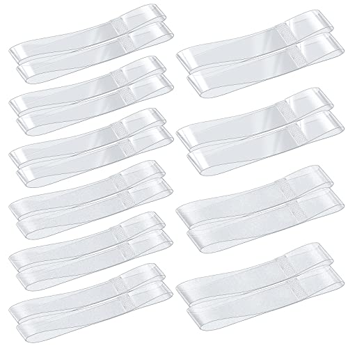 10 Pairs Clear Transparent Invisible High Heel Shoe Straps Women Elastic Shoe Laces Anti Loose Shoelace Belt Ankle Straps for Heels TPU Shoes Band Fixed Tie Belt for Holding Loose High Heel, 2 Sizes