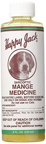 Happy Jack Mange Medicine & Mange Treatment for Dogs & Horses - Brings Soothing Itch Relief to Hot Spots, Severe Mange, Fungi, Allergies, Eczema & Most Dog Skin Irritation (8 oz)