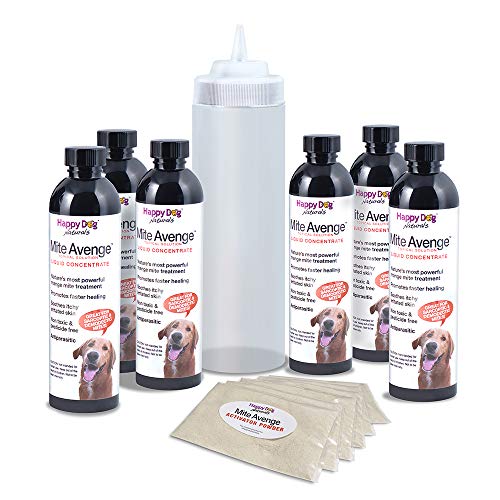 Mite Avenge Demodectic Mange Mite Treatment for Dogs - All-Natural, Non-Toxic (6 Treatments)