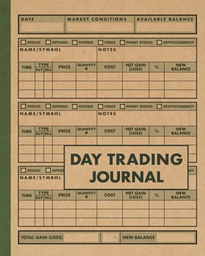 Day Trading Journal: Day Stock Trading Log Book For Investing - 120 Pages