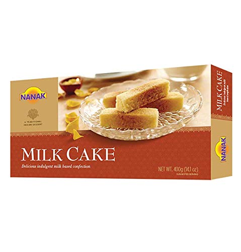 Nanak Milk Cake (Milk Fudge) 400g 18pcs Indian Delicacy Sweets Gift Box for Diwali, Eid, Navratri, Holi, Rakhi