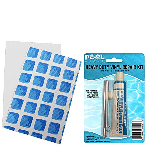 Pool Above Repair kit for Above-Ground Swimming Pool Liner | Vinyl Repair Patch for Inflatable Swimming Pool | Heavy Duty 5.5 inch x 8.5 inch Pool Patch Repair kit