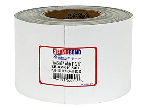 EternaBond RoofSeal White 4" x50' MicroSealant UV Stable RV Roof Seal Repair Tape | 35 mil Total Thickness - EB-RW040-50R - One-Step Durable, Waterproof and Airtight Sealant