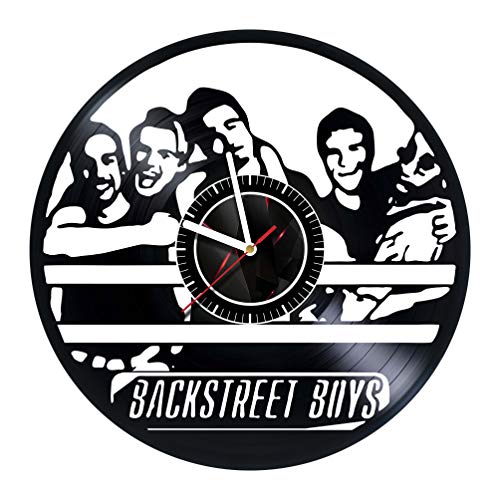 Vinyl Wall Clock Compatible with Backstreet Boys - Made of Vinyl Record - Handmade Original Design - Great Gifts idea for Birthday, Women, Men, Friends