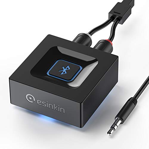 Esinkin Wireless Audio Receiver for Music Streaming Sound System Works with Smart Phones, Tablets and Car, Wireless Adapter for Speakers