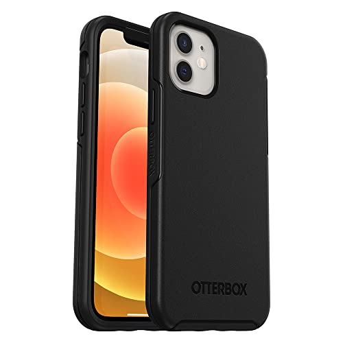 OtterBox Symmetry Series+ Antimicrobial Case with MagSafe for iPhone 12 and 12 Pro - Black