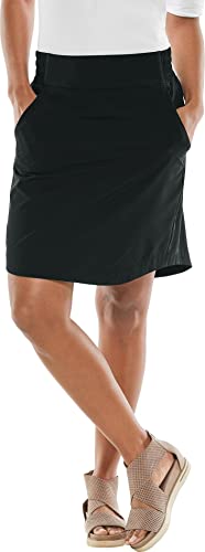 Coolibar UPF 50+ Women's Pisa Travel Skort - Sun Protective (Small- Black)