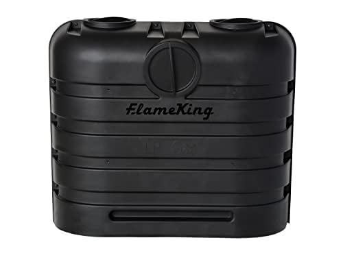 Flame King Dual 30LB LP Propane Tank Light Plastic Heavy Duty Cover for RV, Travel Trailer, Camper - Black
