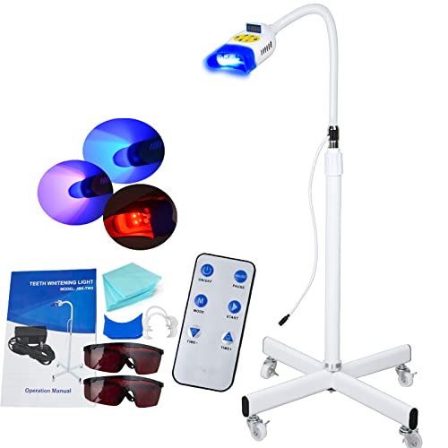 Teeth Whitening Lamp, Teeth Whitening Light 36W 10 LED Cold Light 3 Colors LED Whitening Lamp Bleaching Accelerator Light LED Teeth Whitening Machine with Remote Control Function