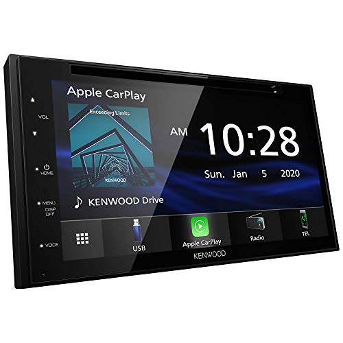 KENWOOD DDX5707S Double Din DVD Car Stereo with Apple Carplay and Android Auto, 6.8 Inch Touchscreen, Bluetooth, Backup Camera Input, Subwoofer Out, USB Port, A/V Input, FM/AM Car Radio