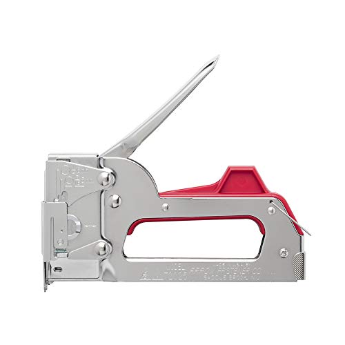 Arrow T2025 2-In-1 Staple Gun and Wire Tacker for Upholstery, Crafts and Low Voltage Wiring, Fits 3/8, 7/16", or 9/16 Round Crown, or 5/16, 3/8, or 1/2" Flat Crown Staples