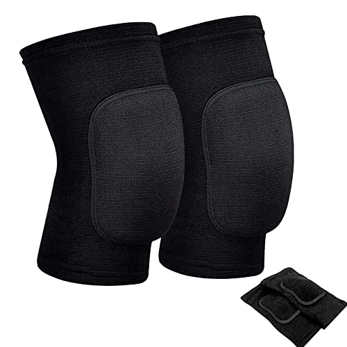 RYBTB Volleyball Knee Pads for Dancers, Soft Breathable Knee Pads for Men Women Kids Knees Protective, Knee Brace for Volleyball Football Dance Yoga Tennis Running Cycling Workout Climbing(M, Black)